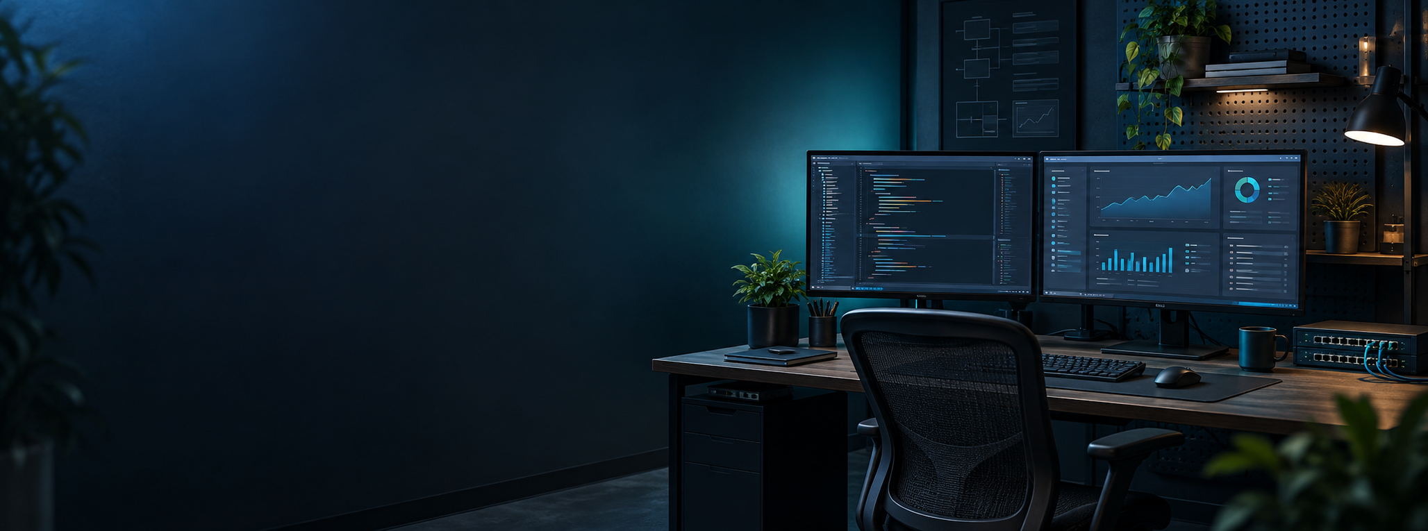 Modern workstation for practical IT, web development, and systems projects